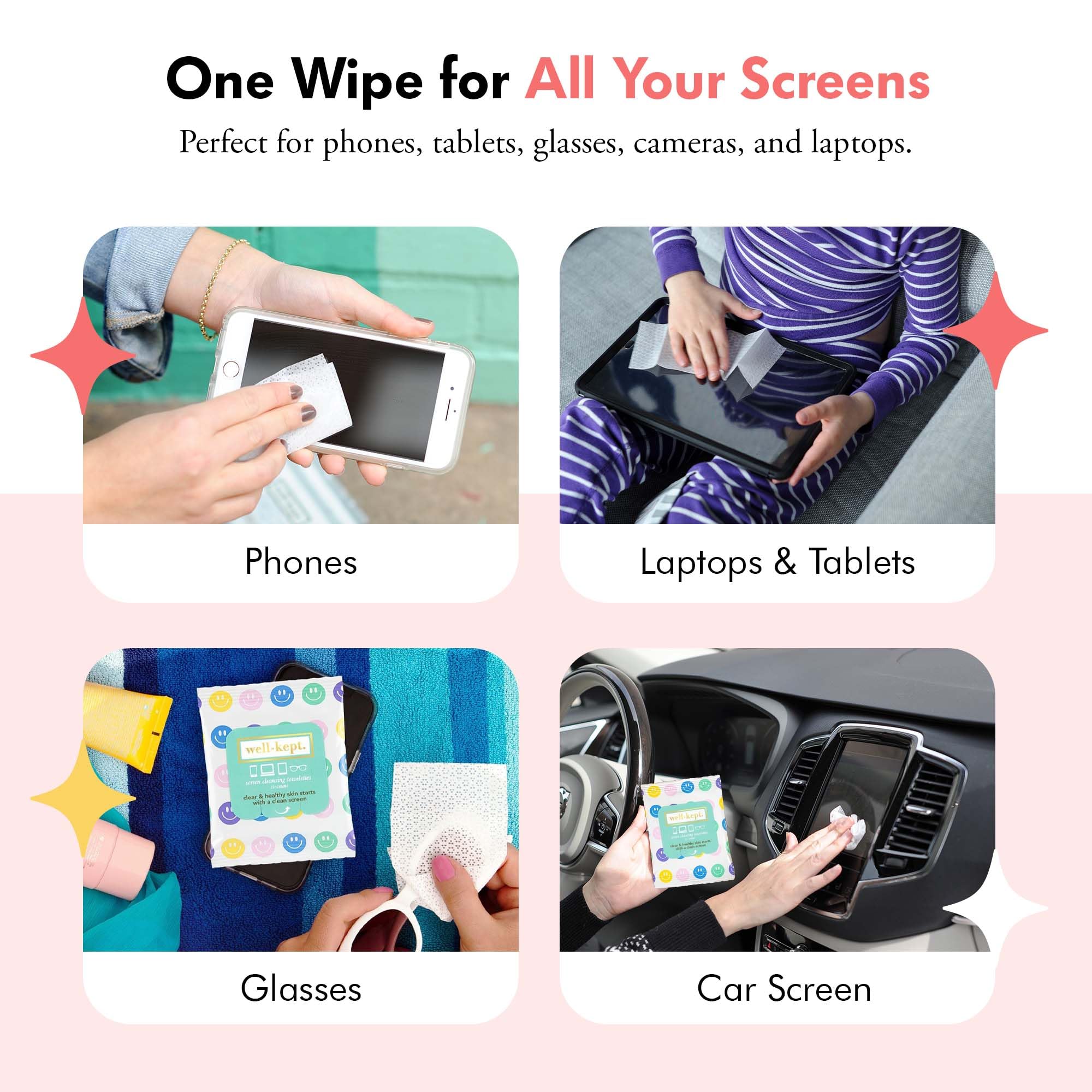 Well-Kept keyboard cleaning wipes removing grime from keys