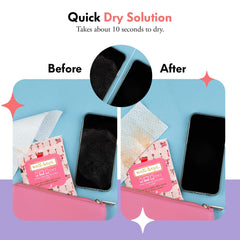 Well-Kept wipes in a compact travel pouch in a bag