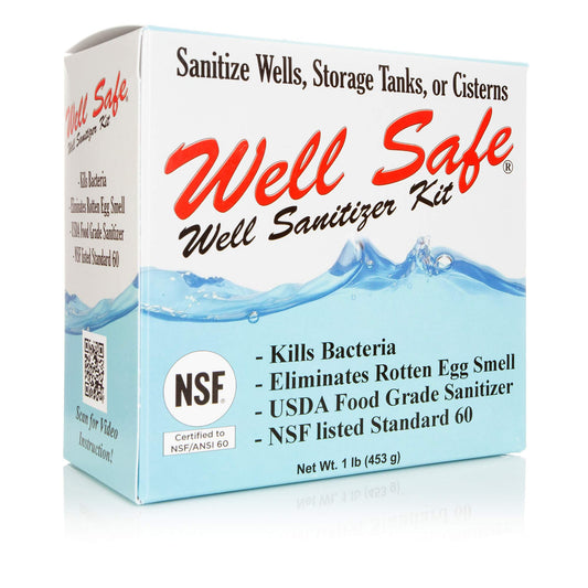 WELL SAFE Well Sanitizer Kit setup for clean well water.
