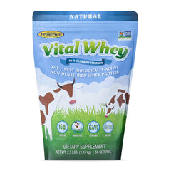 Well Wisdom Vital Whey bottle showing clean grass-fed protein for daily nutrition.