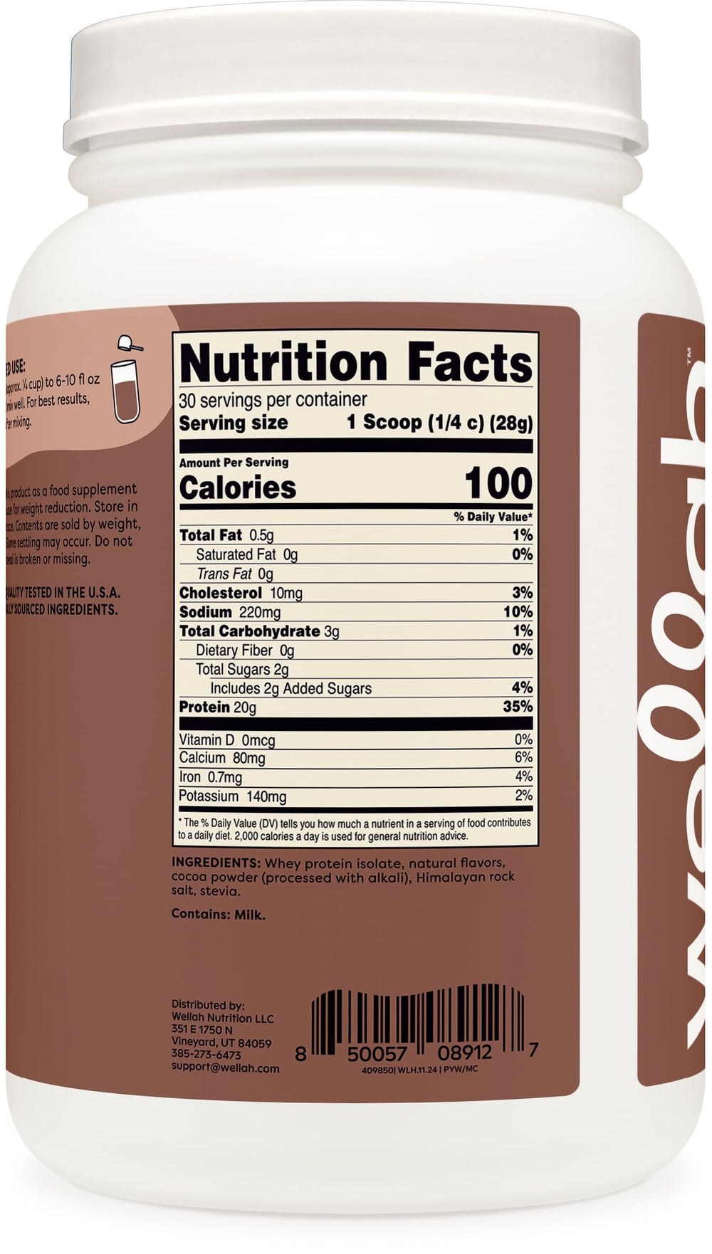 Wellah Protein Your Whey flavor collection highlights Milk Chocolate for enjoyable nutrition.