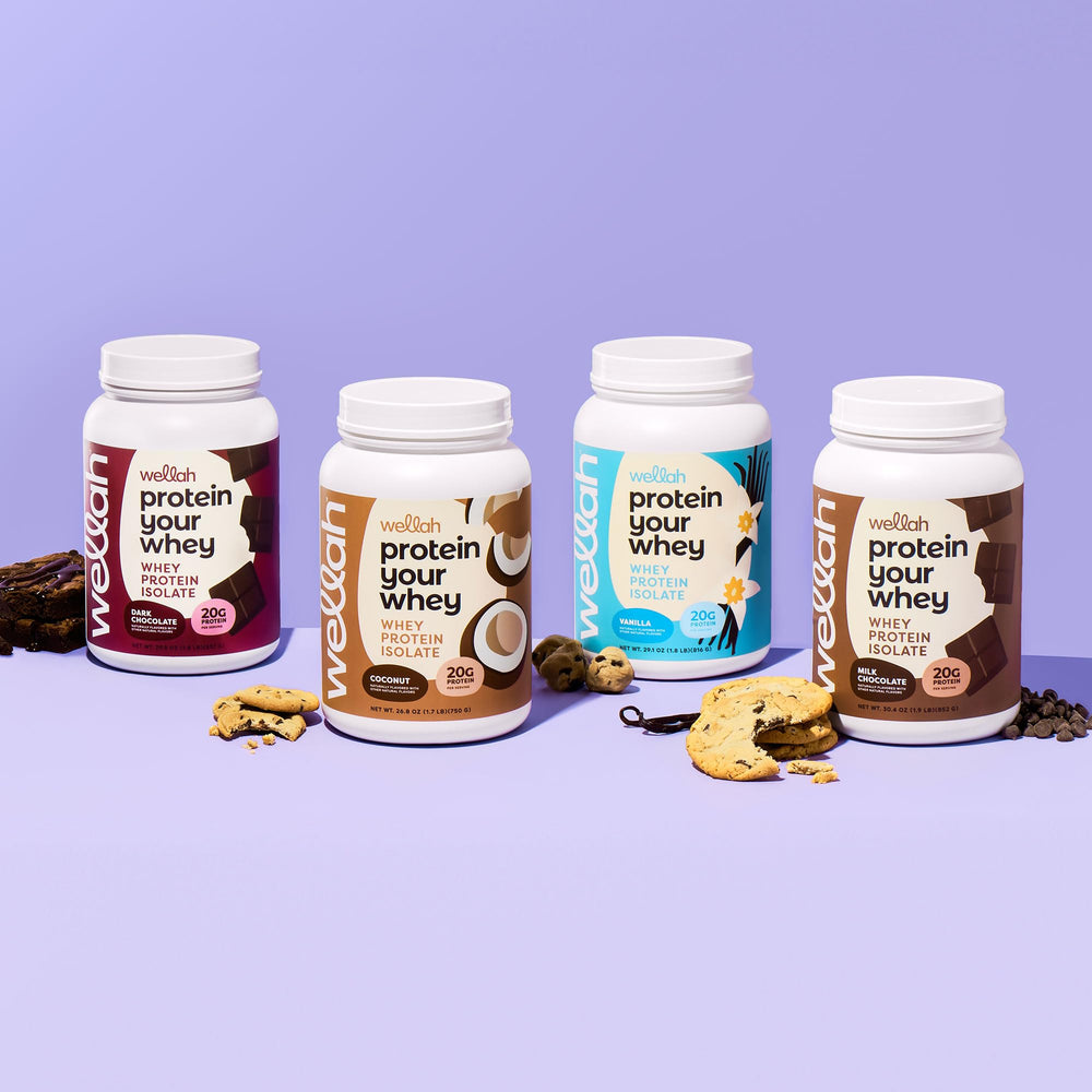Wellah Protein Your Whey: sabor chocolate oscuro para snack proteico