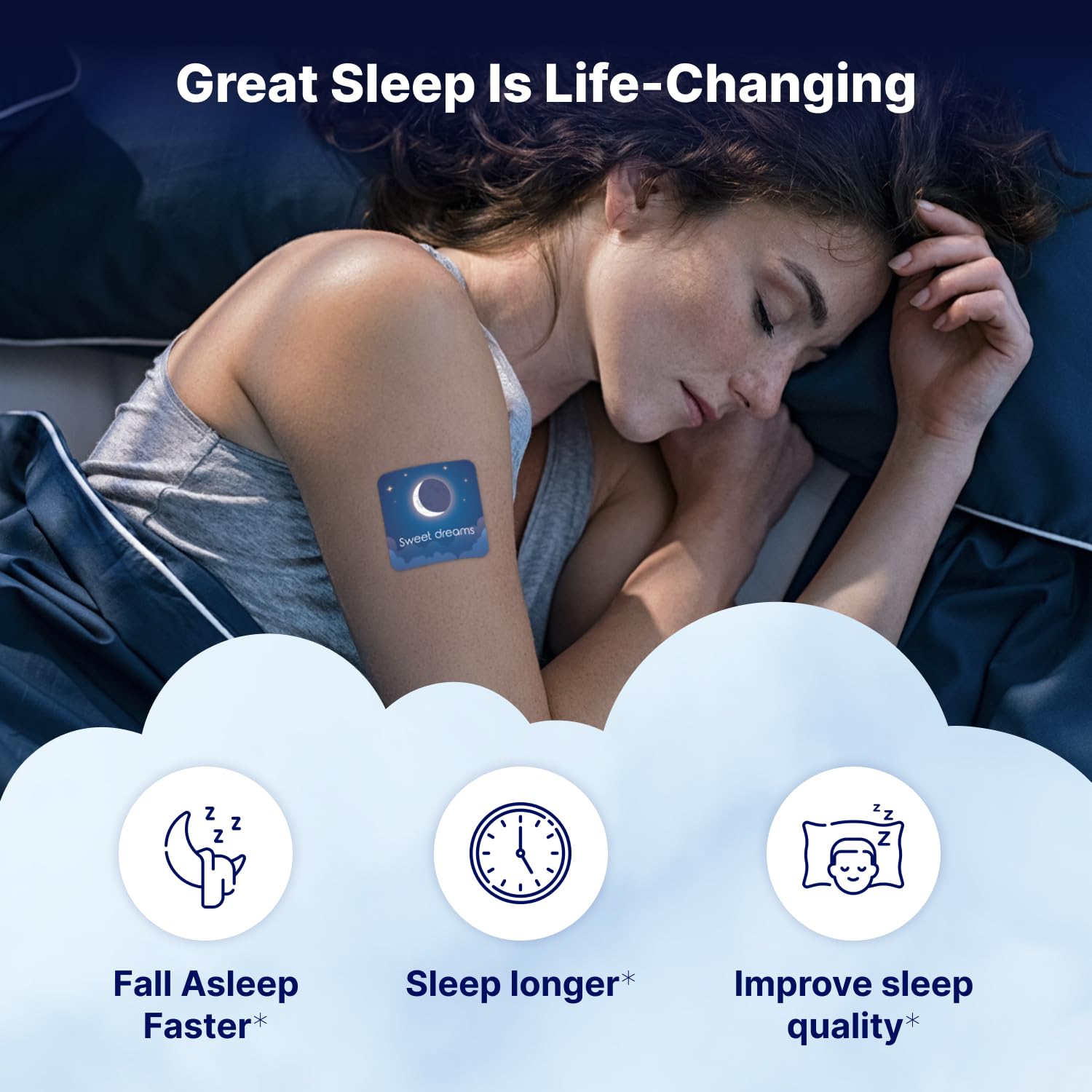 Wellamoon Original Sleep Patches pack back label shows ingredients and safety notes.