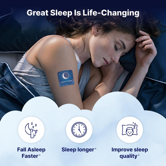 Wellamoon Original Sleep Patches pack back label shows ingredients and safety notes.