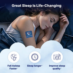 Wellamoon Original Sleep Patches pack back label shows ingredients and safety notes.