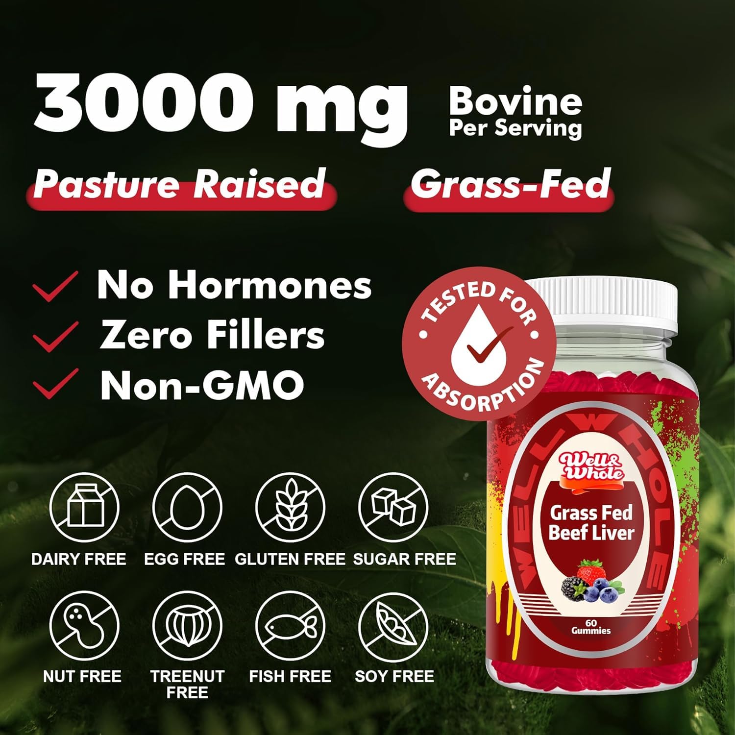 Well&Whole package layout demonstrates convenient daily servings and clear ingredient transparency.