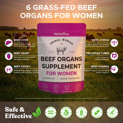 Wellanova Primal uterus tissue detail emphasizes unique source of hormone-friendly nutrients.