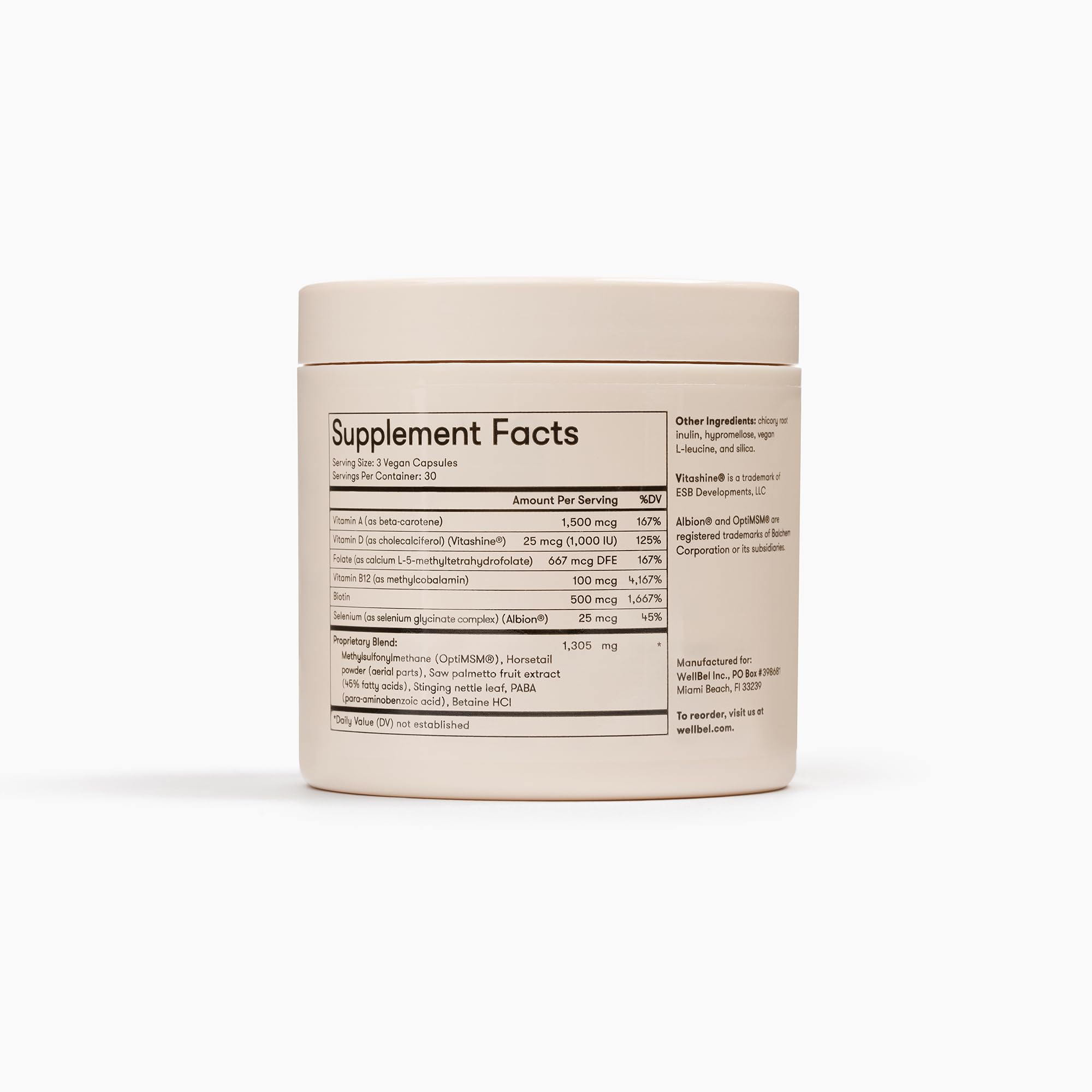 Capsules close-up shows easy-to-swallow shape for routine use.