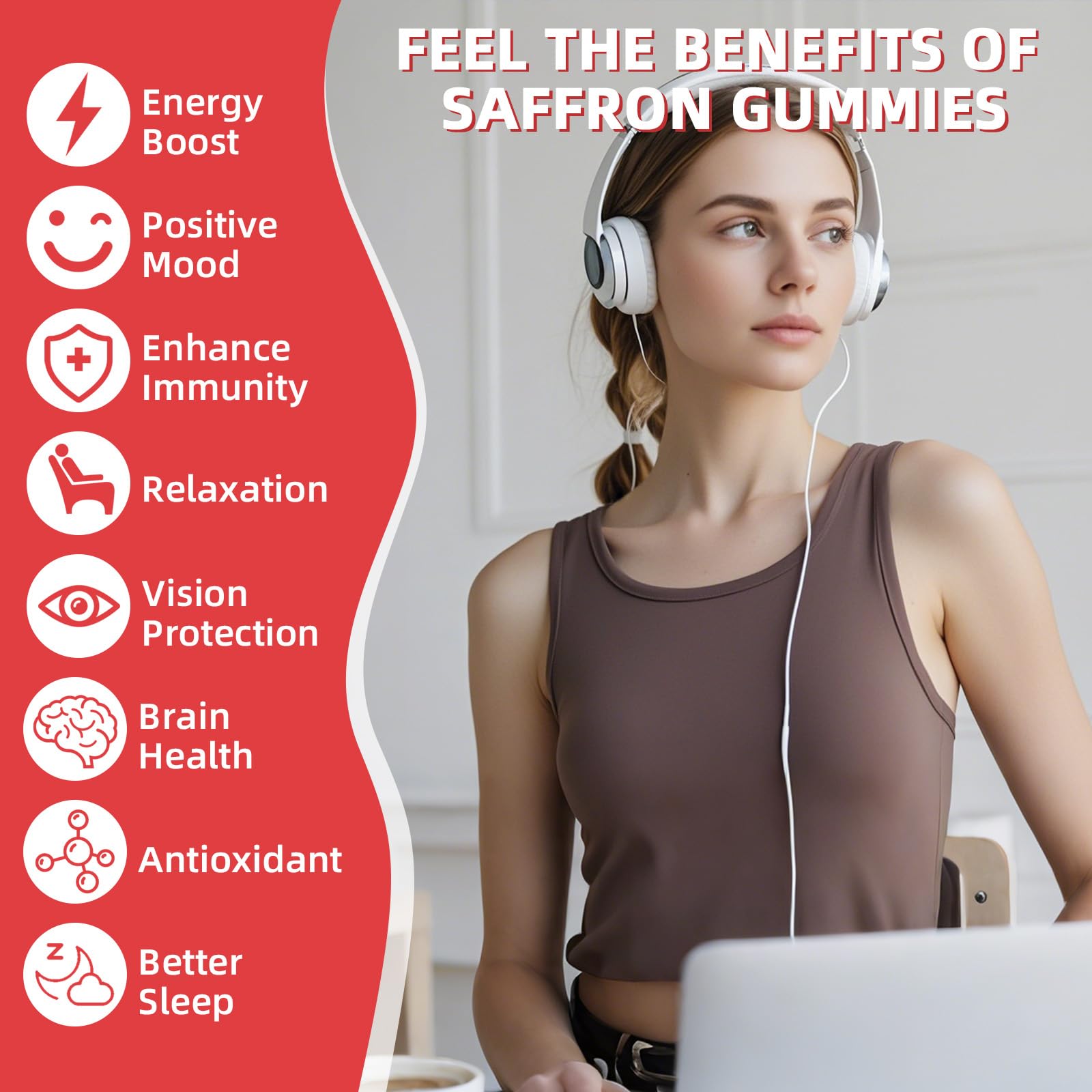 Wellcatcher saffron gummies energy-boost for daytime vitality