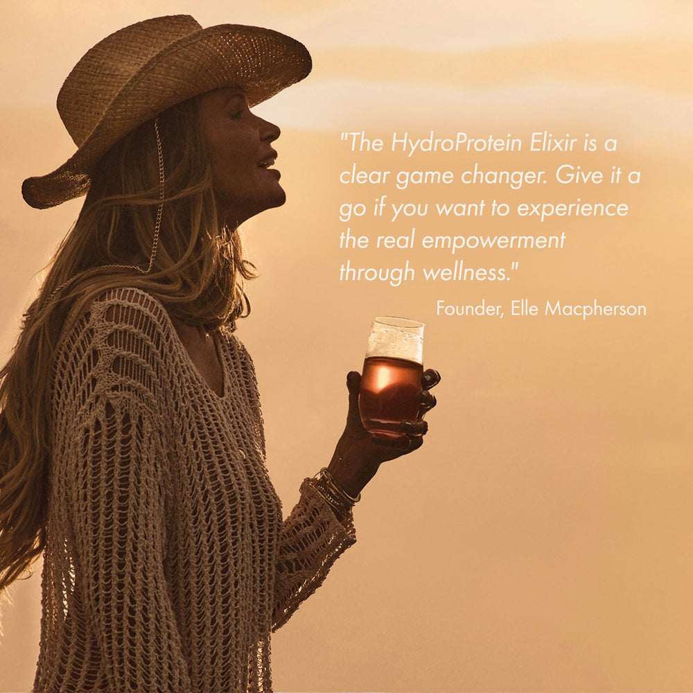 WelleCo HydroProtein Elixir ingredients list highlights hyaluronic acid and zinc