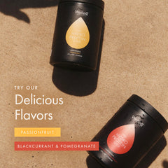 WelleCo HydroProtein Elixir passionfruit turmeric visuals for vibrant wellness