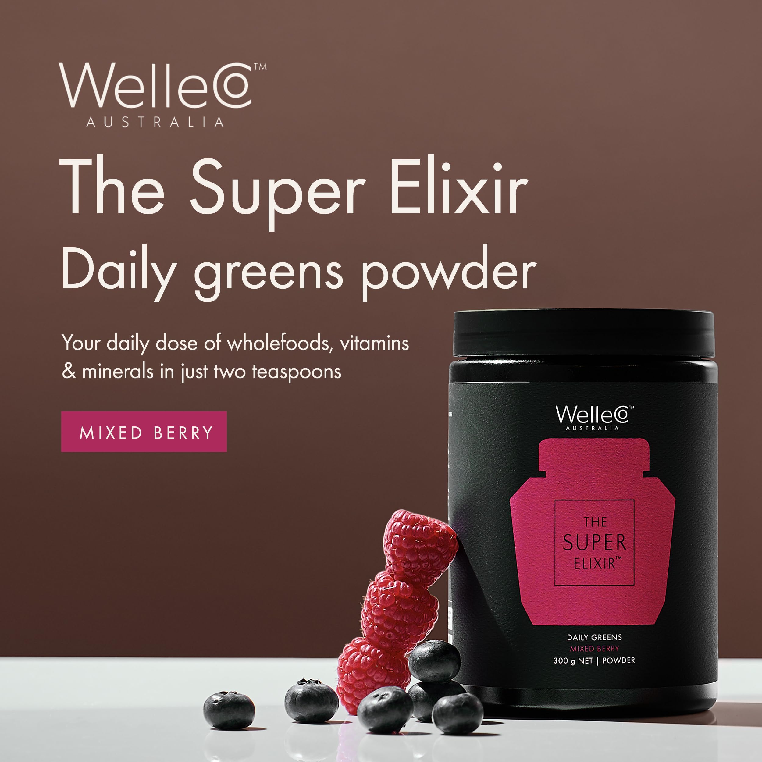 WelleCo The Super Elixir being poured into a glass with water.