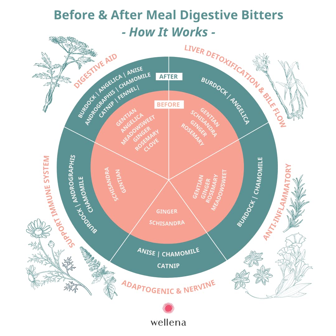 Wellena bottle back label with ingredients and usage
