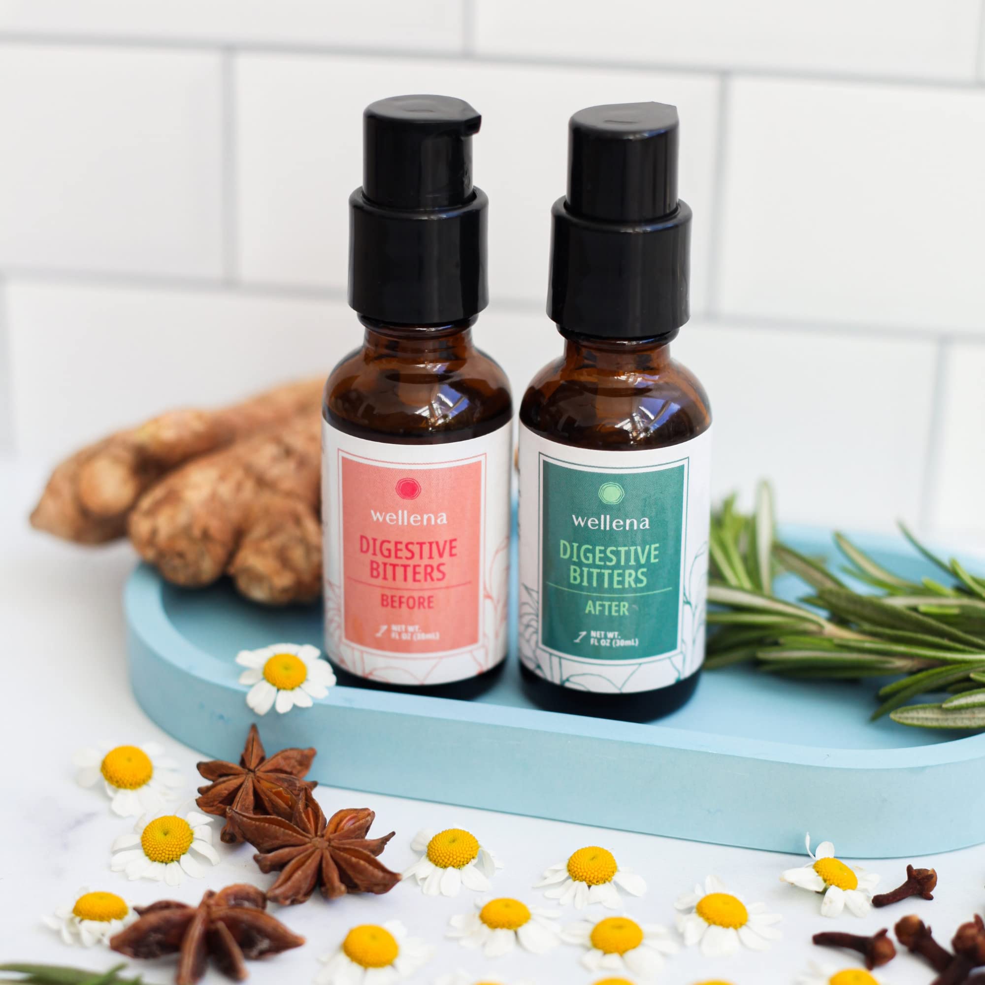 Wellena herbal blend close-up highlighting botanicals