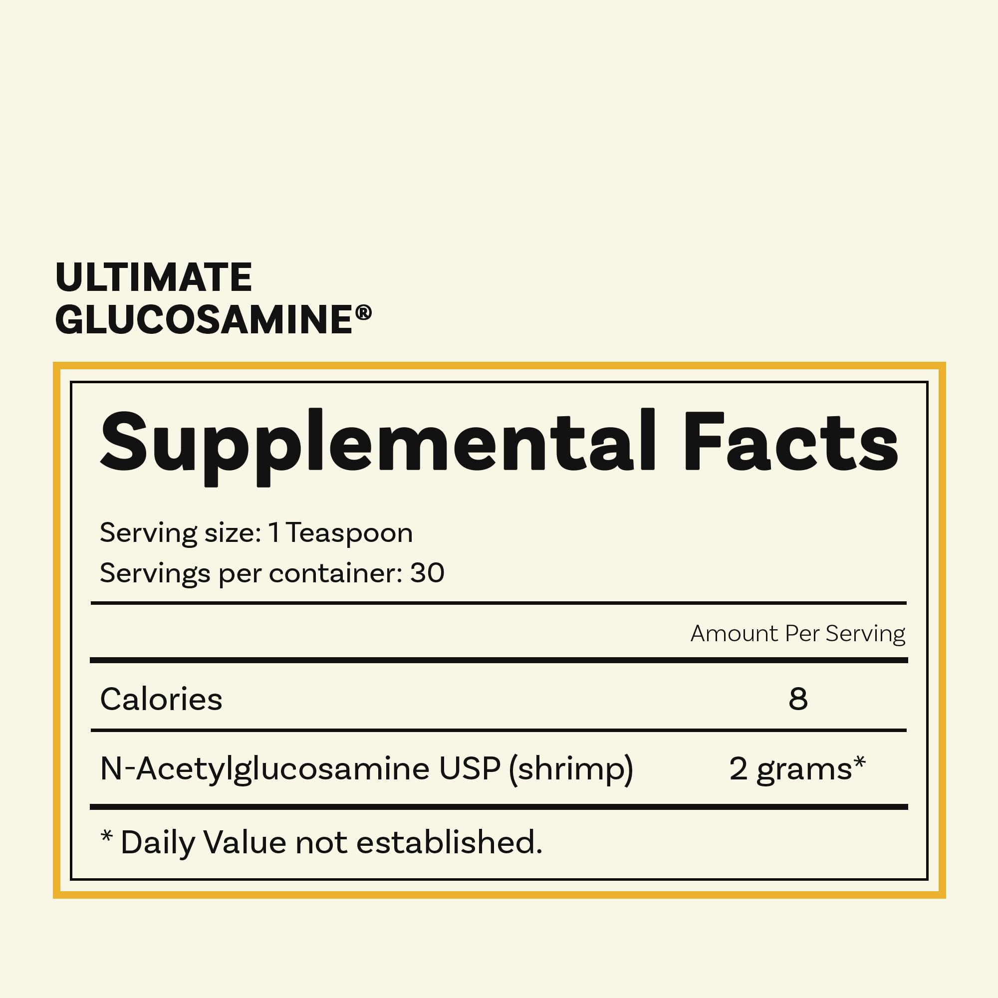 Wellesley Therapeutics Ultimate Glucosamine packaging displayed on kitchen counter