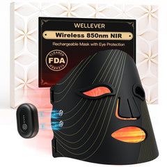 WELLEVER red light mask front view for at home skincare routine