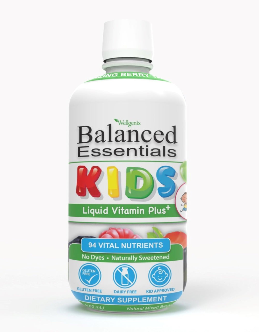 Wellgenix supplement facts panel highlights nutrients per serving