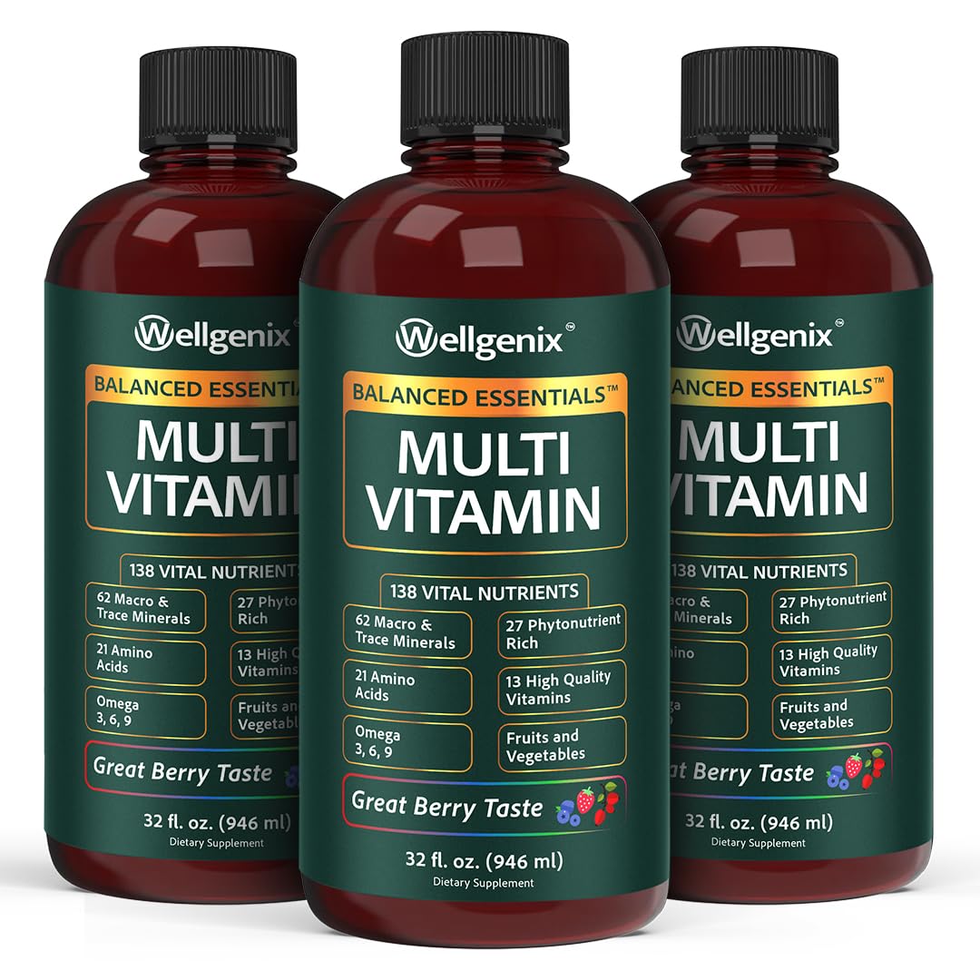 Wellgenix Balanced Essentials bottle pour demonstrating easy daily nutrition measurement.