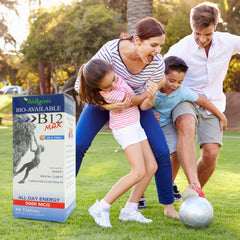 Wellgenix Bio-Available Sublingual B12 Max tablets on a clean surface for daily use