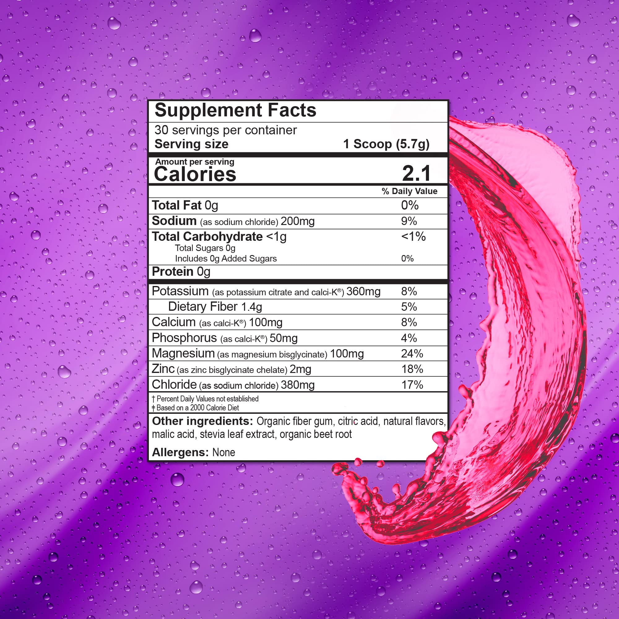 Wellgenix Hydrate48 glass filled with raspberry lemonade, refreshing flavor.