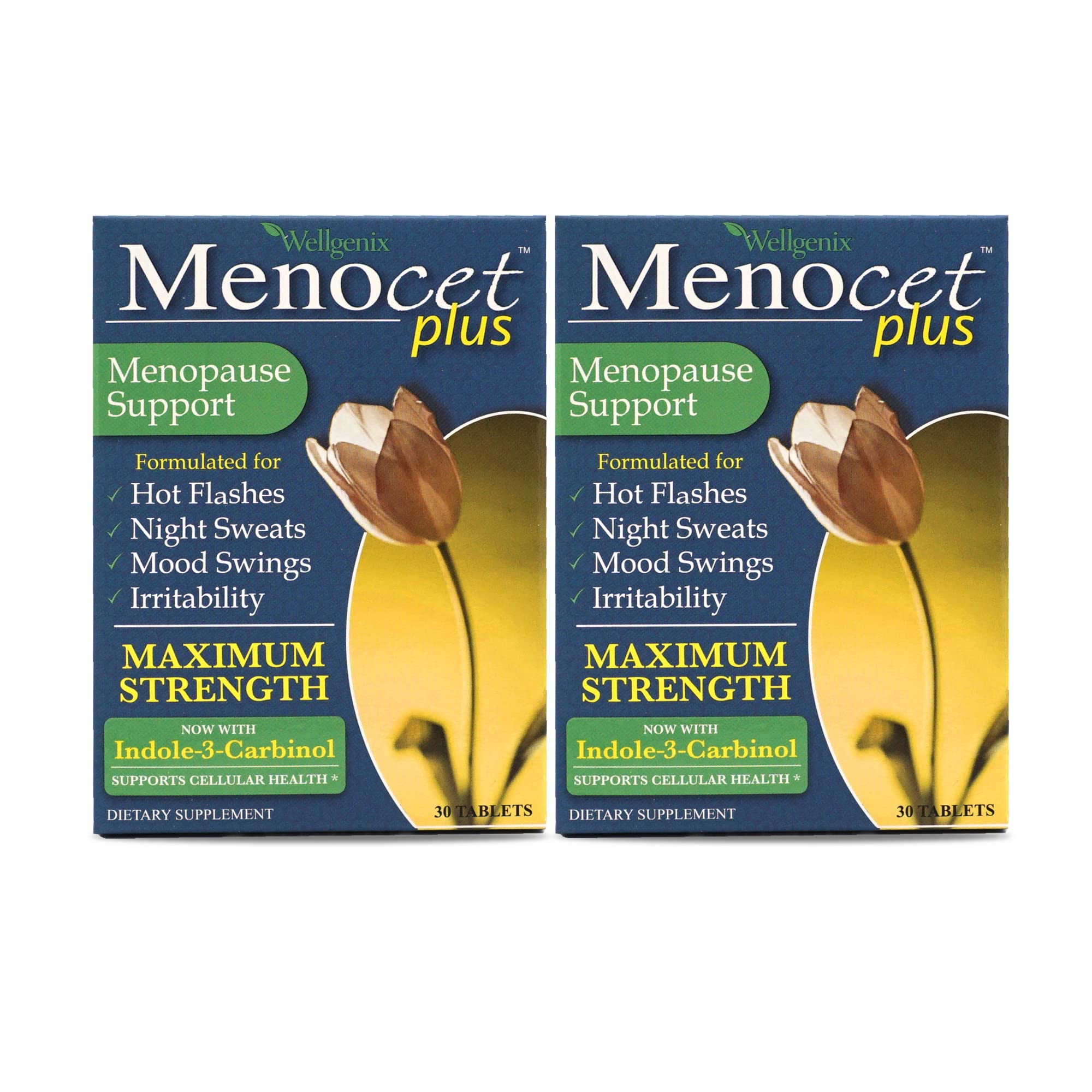 Wellgenix Menocet Plus bottle front for daily menopause support