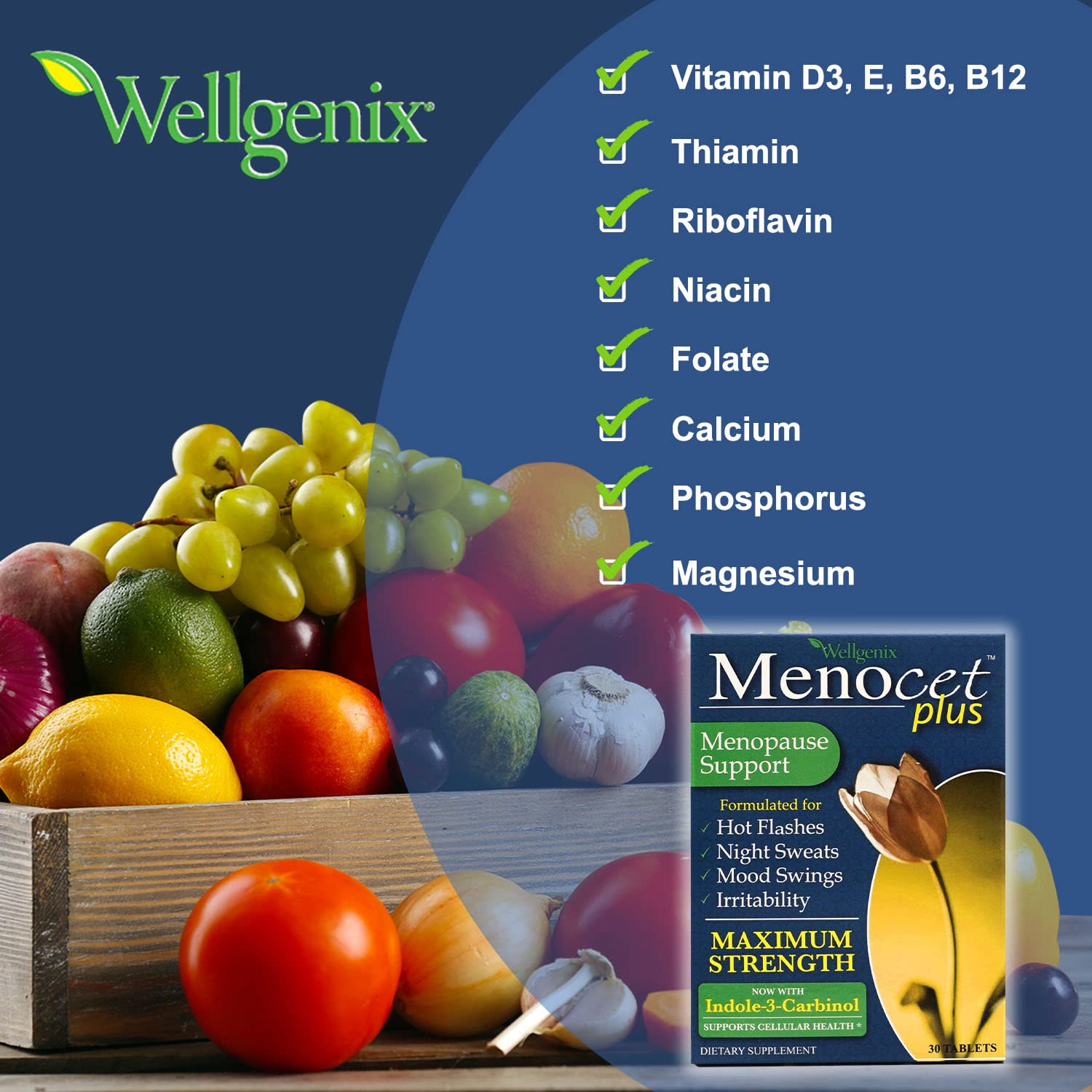 Wellgenix Menocet Plus ingredients Dandelion Root for gentle support