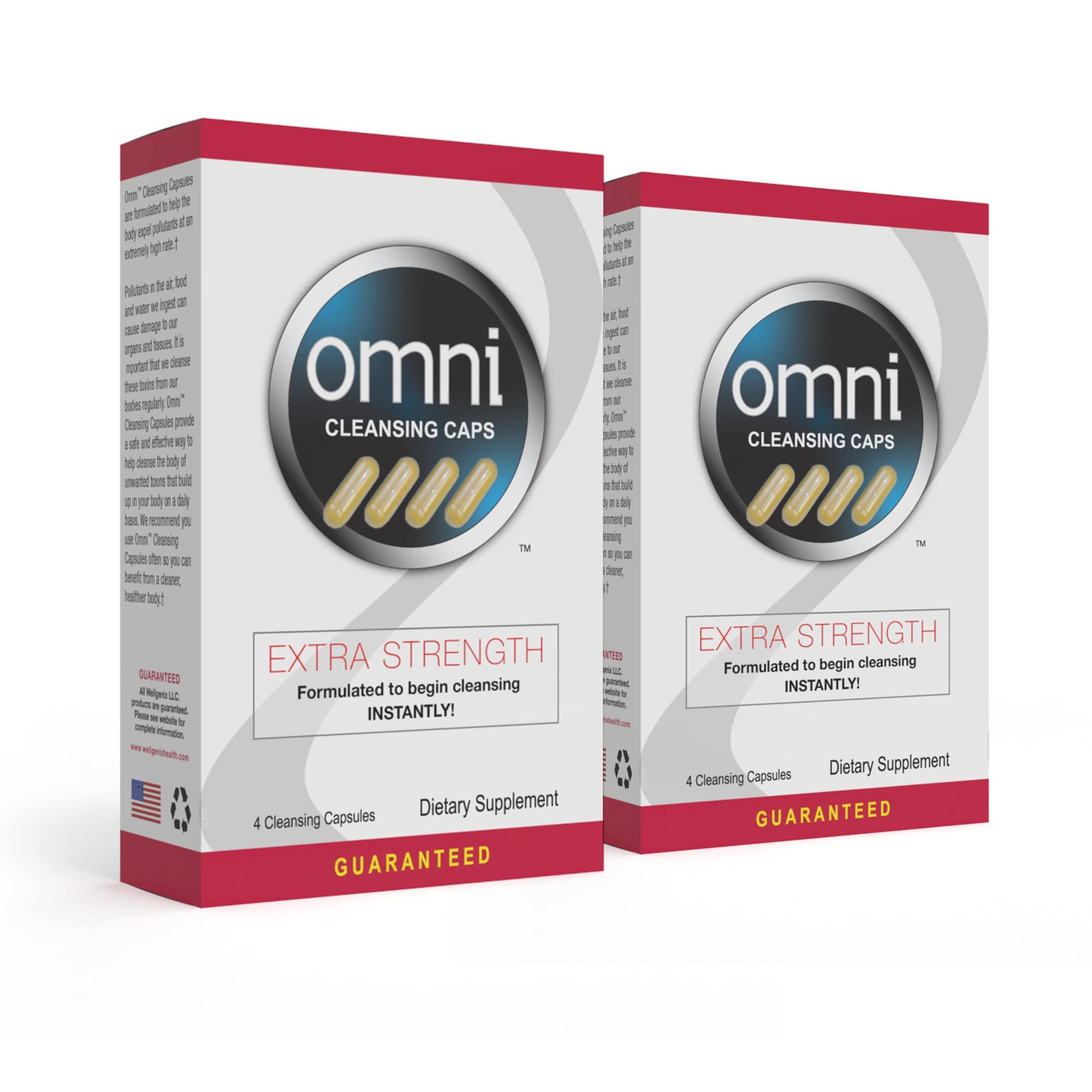 Wellgenix Omni Herbal Cleanse Capsules bottle, convenient daily routine.