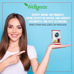 Wellgenix Omni Detox GMP-certified lab facility background underscores quality.
