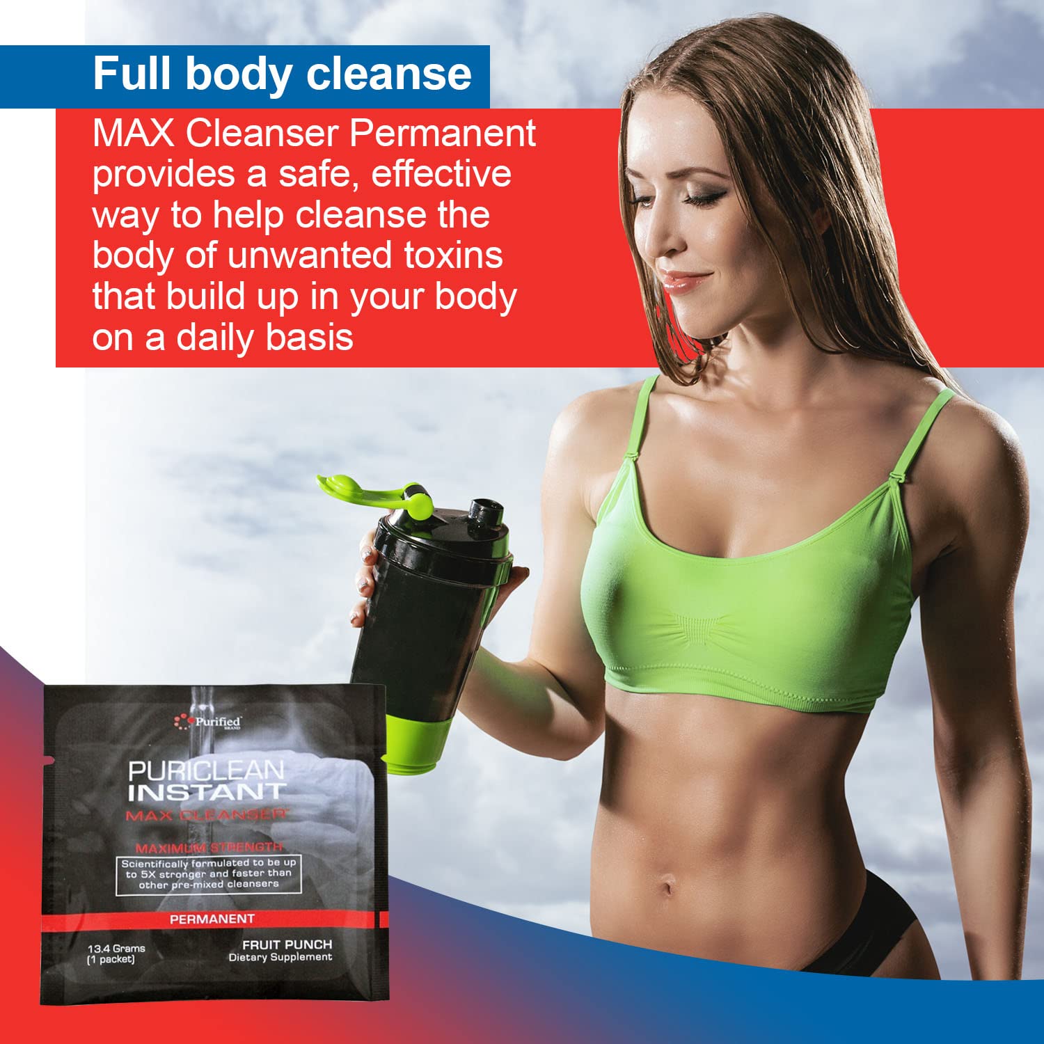 Wellgenix Puriclean 7-day detox packets arranged for a routine
