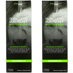 Wellgenix Puriclean bottle front with watermelon flavor for a convenient detox moment