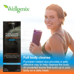 Wellgenix Puriclean duo pack front highlights complete detox duo packaging
