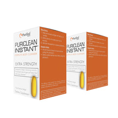 Wellgenix Puriclean softgel bottle front shows premium detox formula for quick cleansing