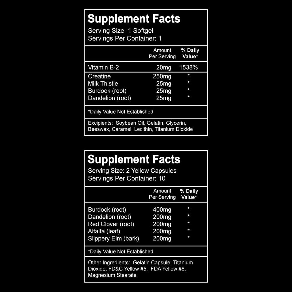 Wellgenix Puriclean X5 herbal blend ingredients close-up.