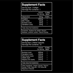 Wellgenix Puriclean X5 herbal blend ingredients close-up.