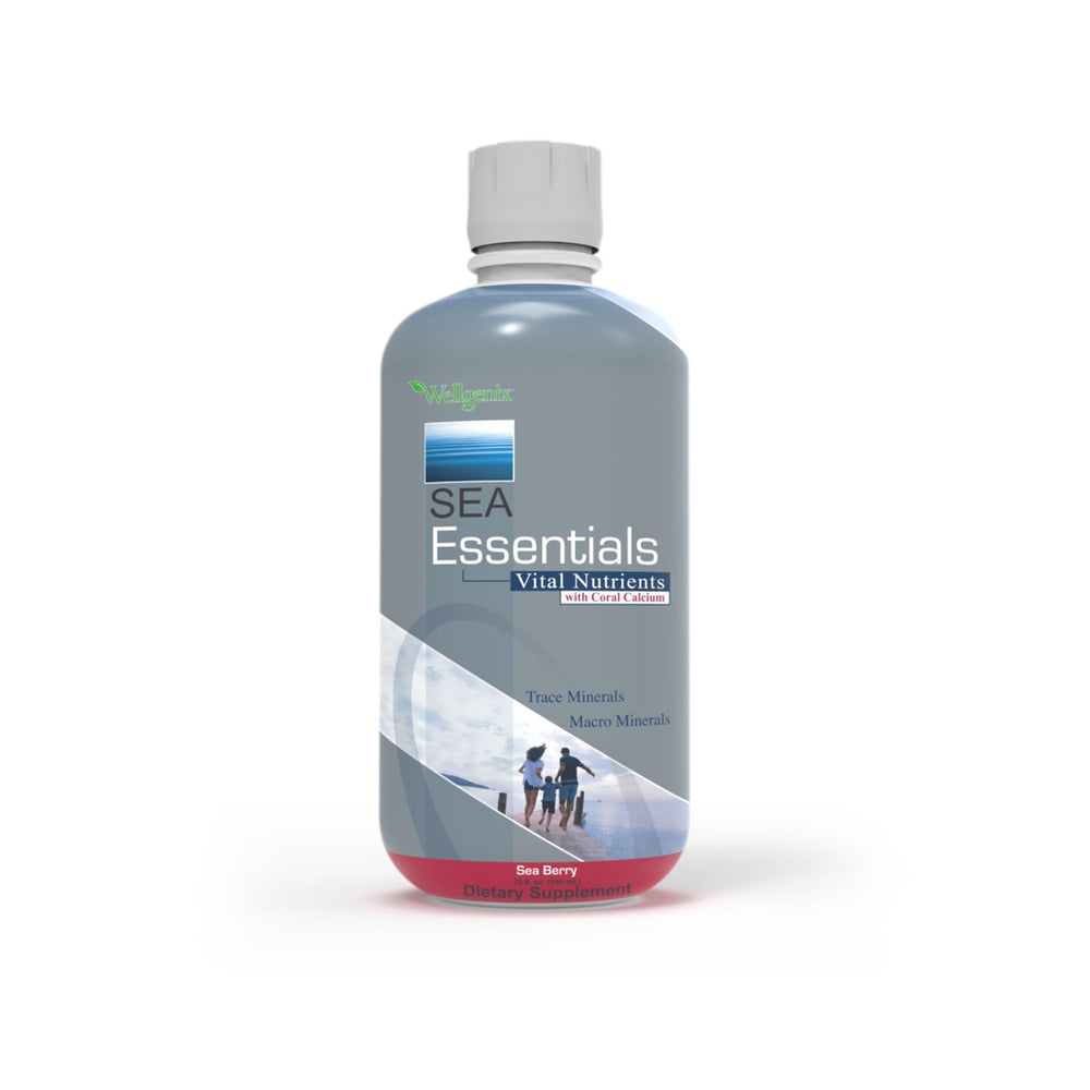 Wellgenix Sea Essentials coral calcium and minerals infographic emphasizes nutrition options