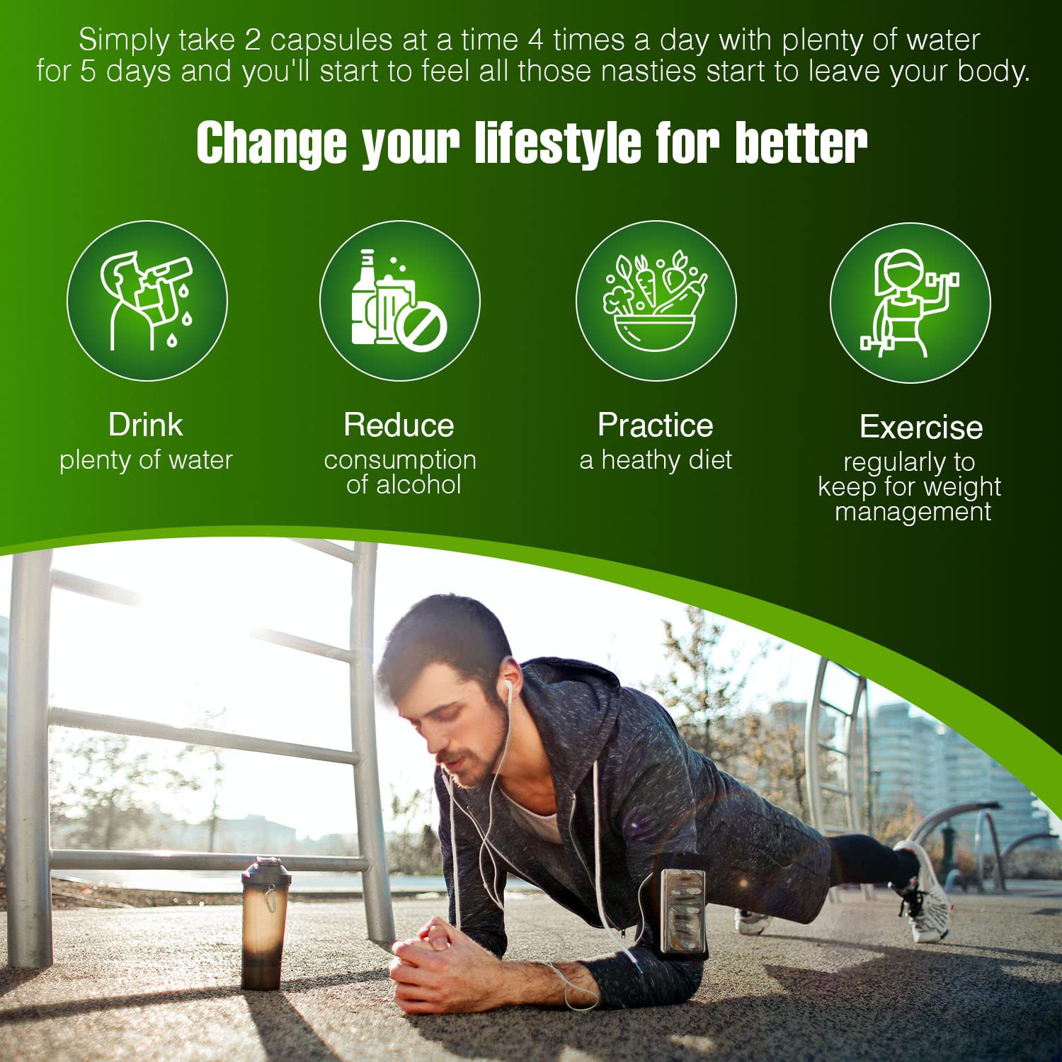 Wellgenix Strip 5 Day Detox label detail shows dosage guidance and usage tips.