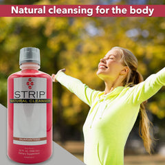 Wellgenix Strip NC bottle being poured demonstrates fast-acting detox in action