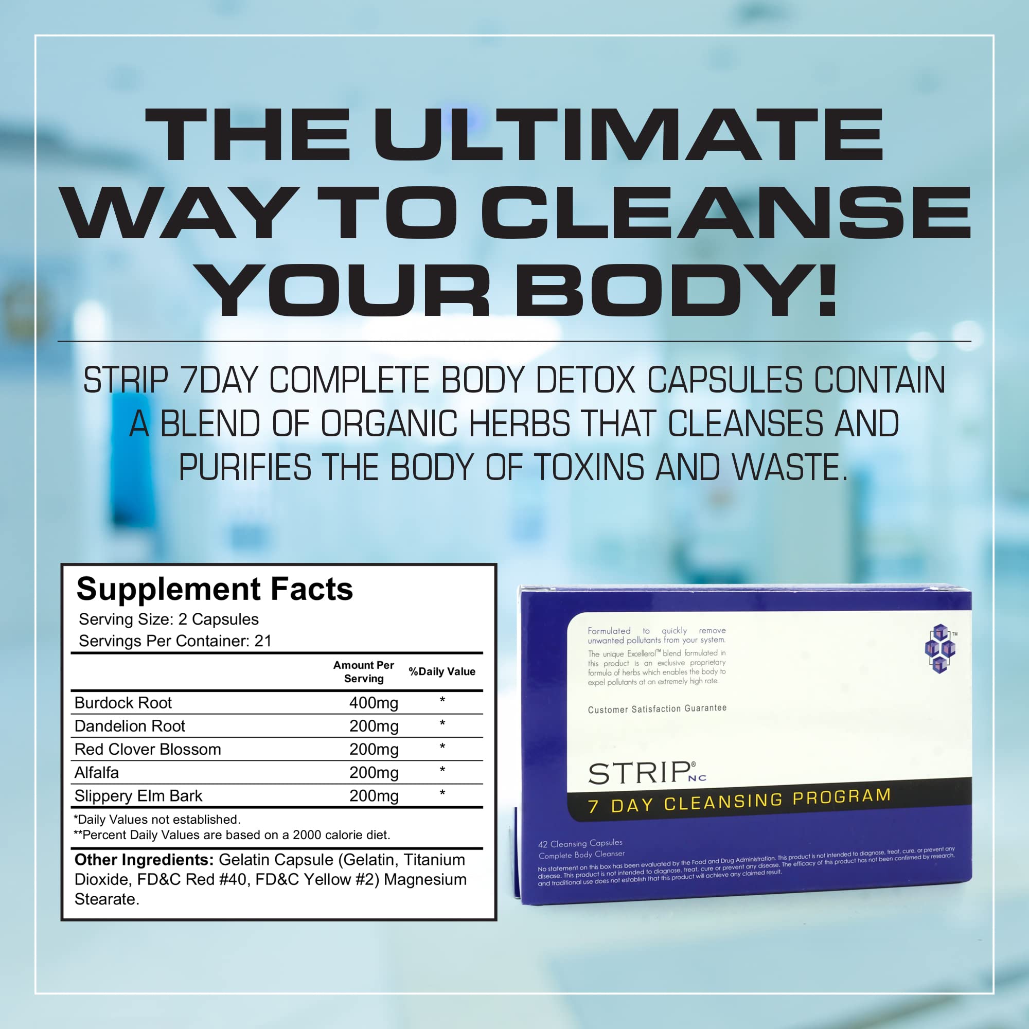 Wellgenix Strip NC capsules shown with a glass for daily detox use.