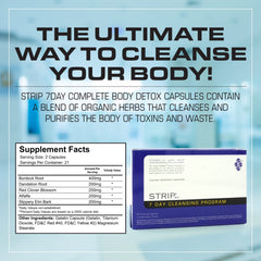Wellgenix Strip NC capsules shown with a glass for daily detox use.