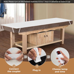 WELLHUT twin heated mattress pad auto shut-off indicator ensures safe use