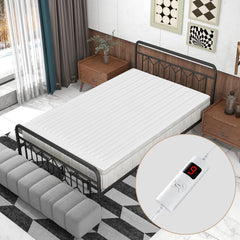 WELLHUT twin heated mattress pad plush fabric close-up emphasizing soft touch