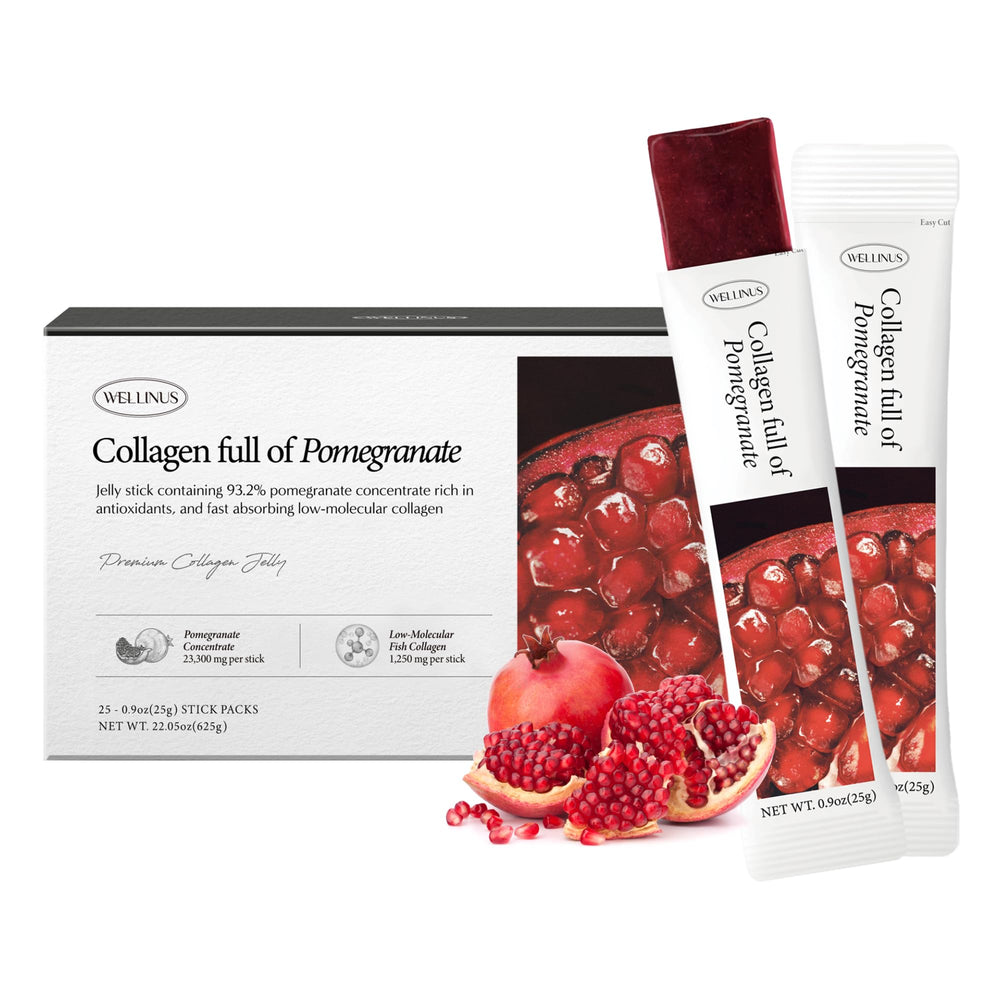 Wellinus Korean collagen jelly sticks packaging for travel and on-the-go use