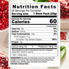 Wellinus collagen jelly sticks texture close-up with pomegranate flavor