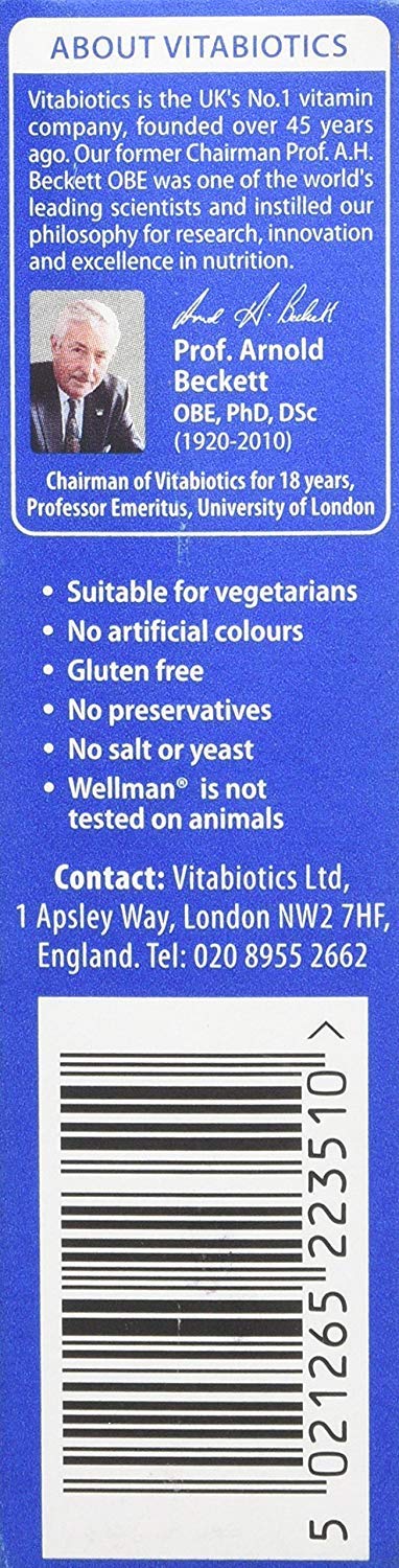 Wellman 50+ bottle pour; convenient one-a-day supplement in action.