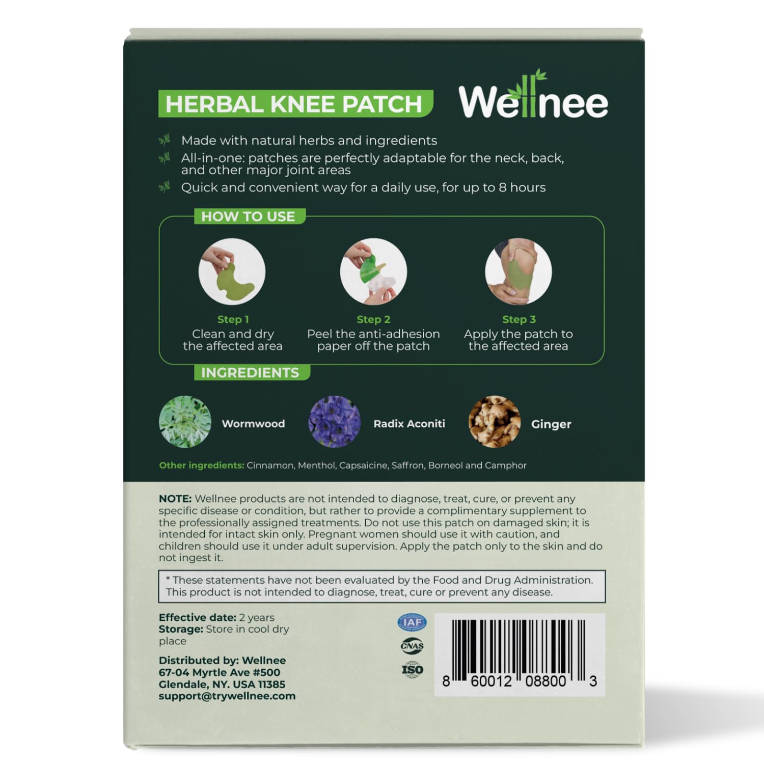 Wellnee Original Knee Patch open pack ready for daily routines