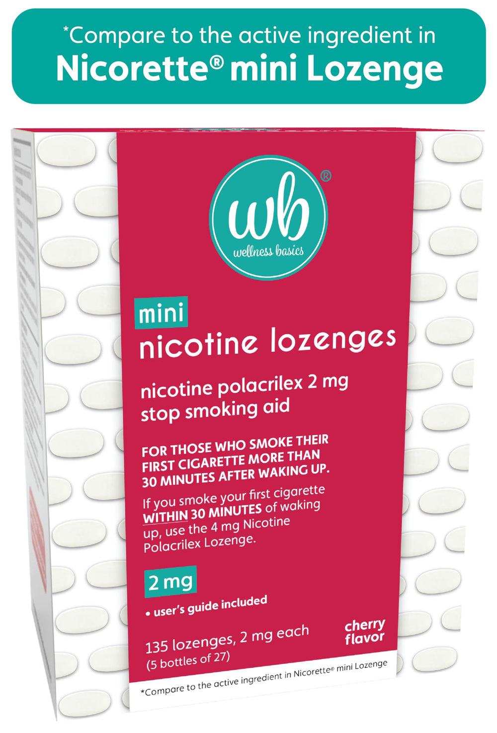 Wellness Basics mini nicotine lozenge daily routine shot showing discreet usage
