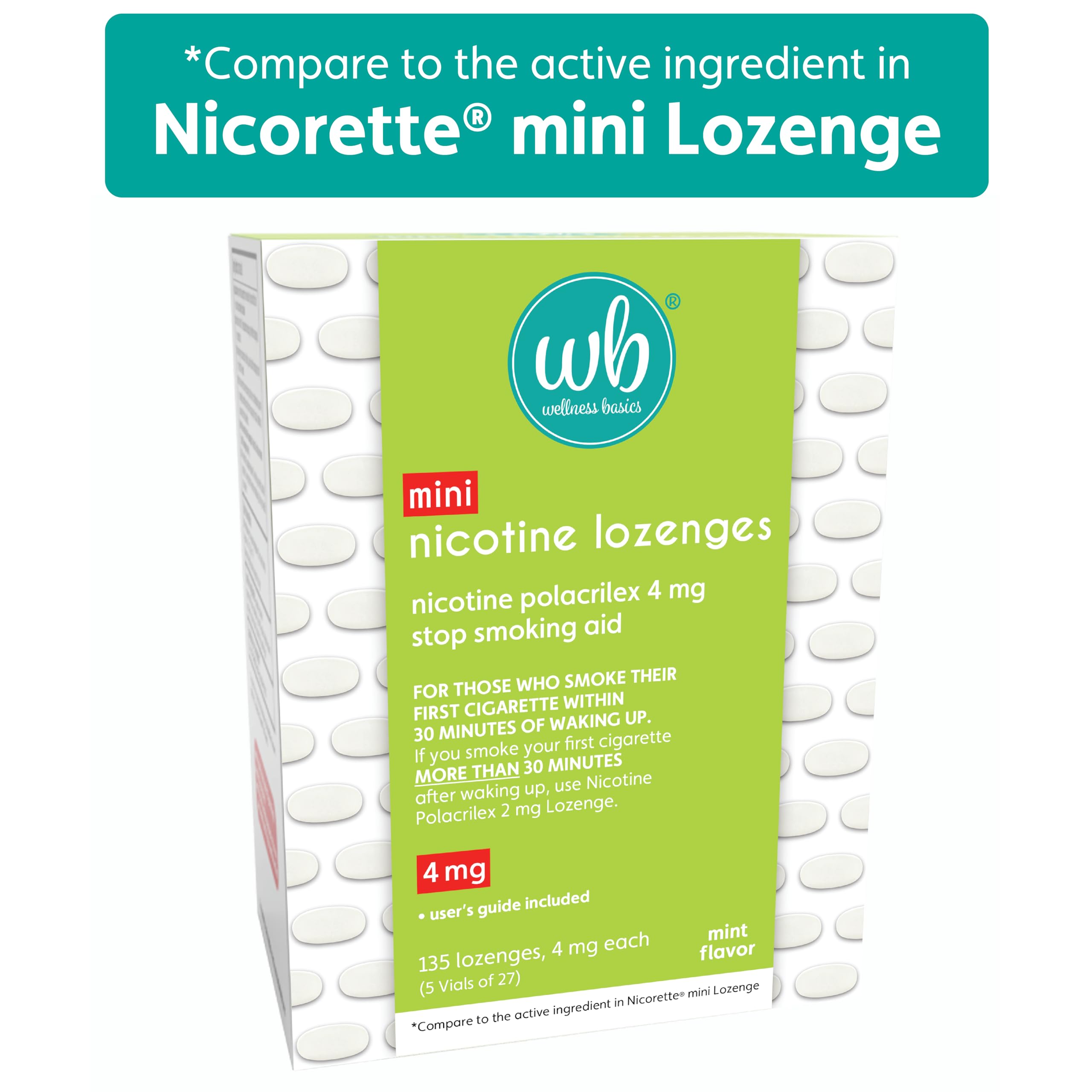 Wellness Basics mint lozenge at work eases cravings during the day.