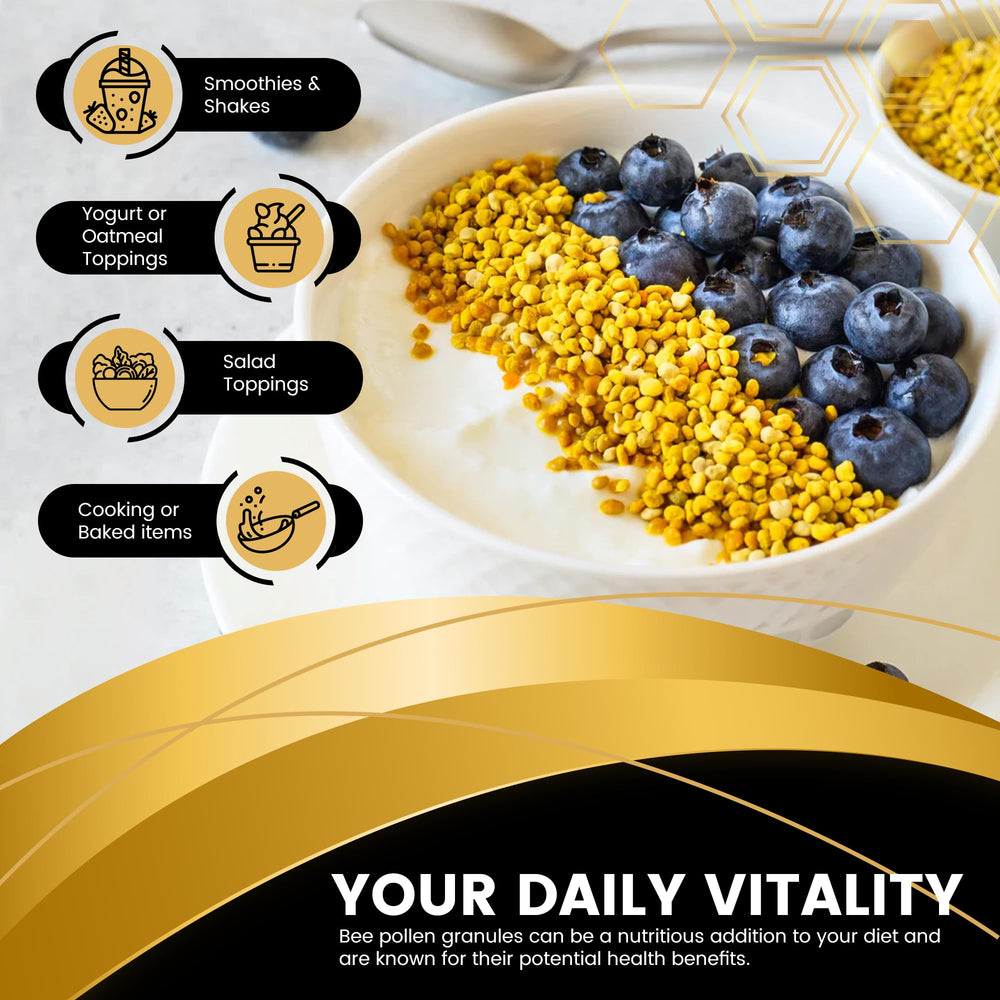 Wellness LabsRx Bee Pollen Granules packaging front communicates USA-made two-pack value.