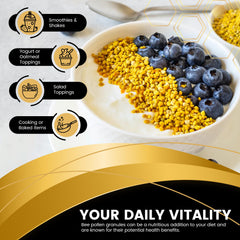 Wellness LabsRx Bee Pollen Granules packaging front communicates USA-made two-pack value.