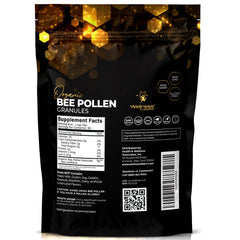 Wellness LabsRx Bee Pollen Granules spoon ready for easy smoothie and yogurt use.